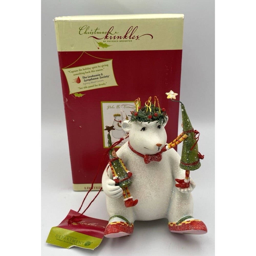 Dept 56 Patience Brewster Christmas Krinkles Polar Bear Ornament 5" 2005 #36628